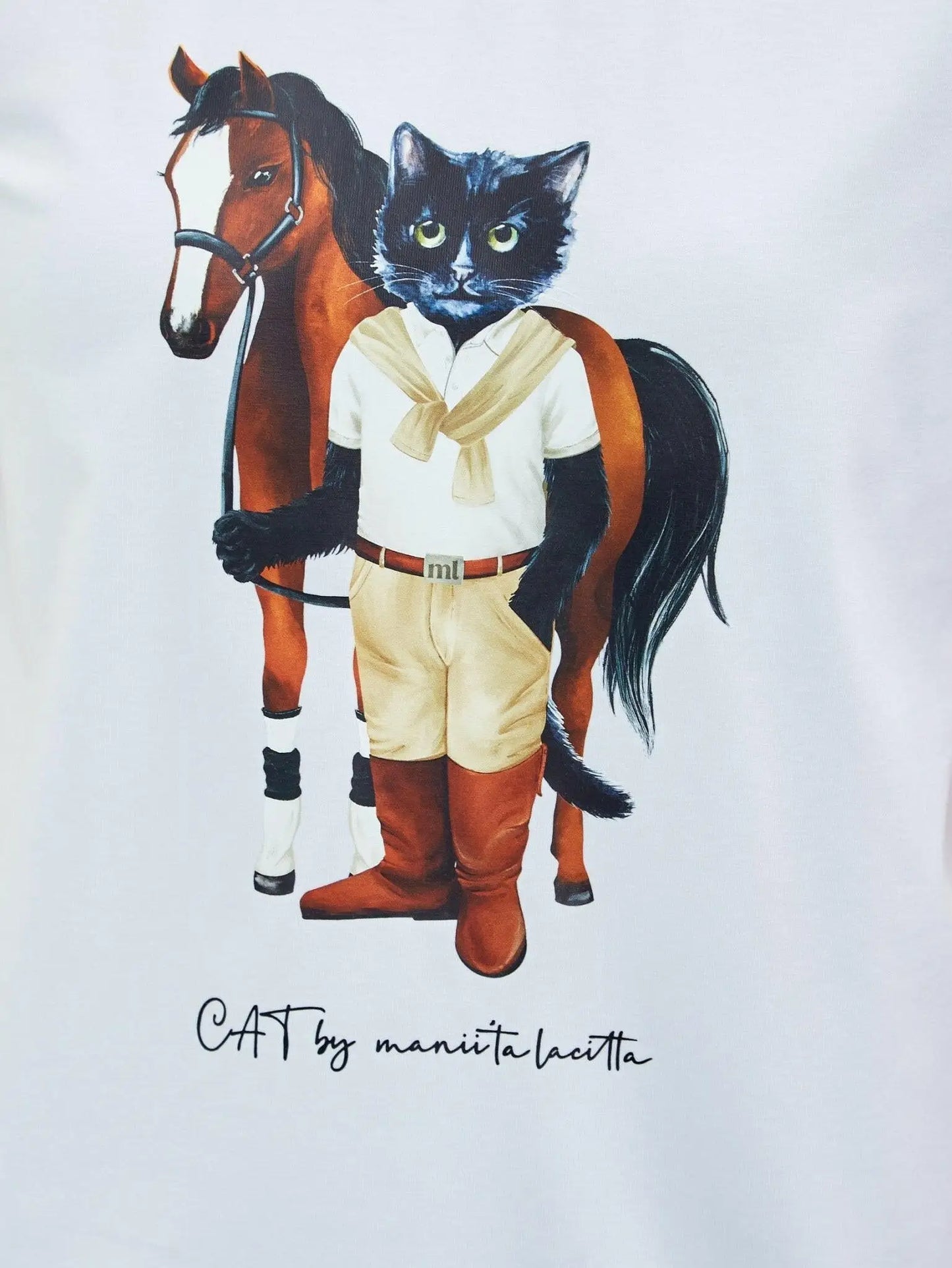 White t shirt rider cat Funny Cat T shirt | For Cat Lovers | CAT by maniita lacitta