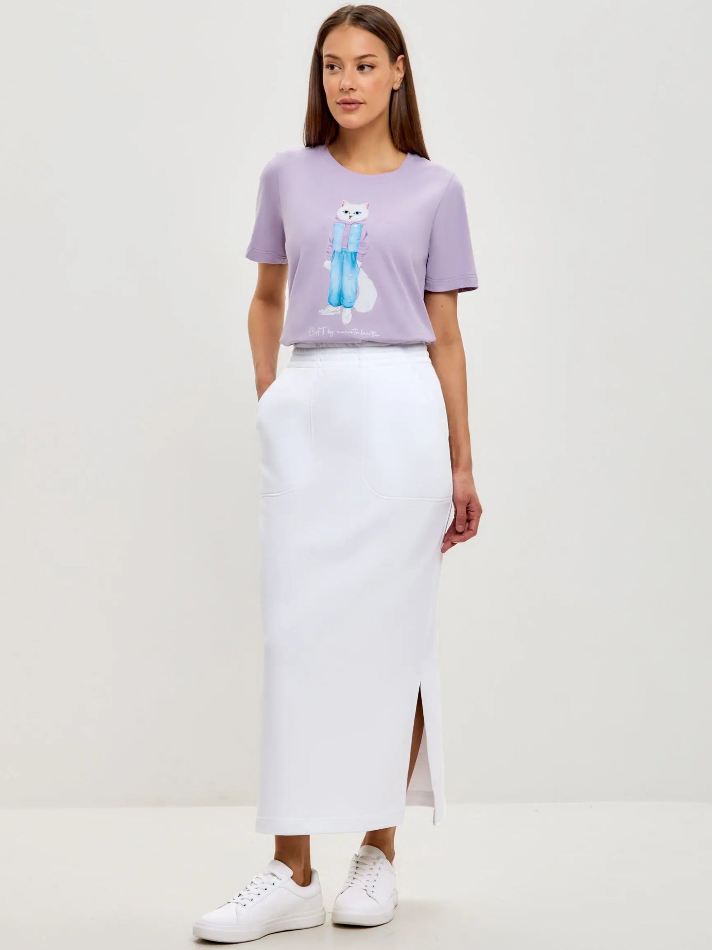 White Women’s skirt MIDI - Bottom