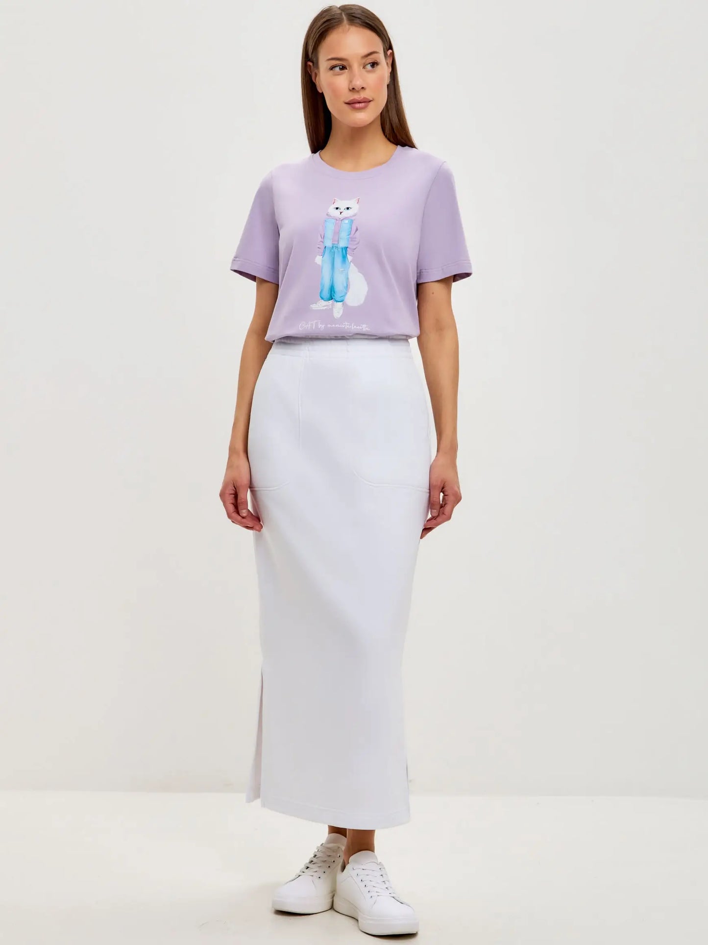 White Women’s skirt MIDI - Bottom