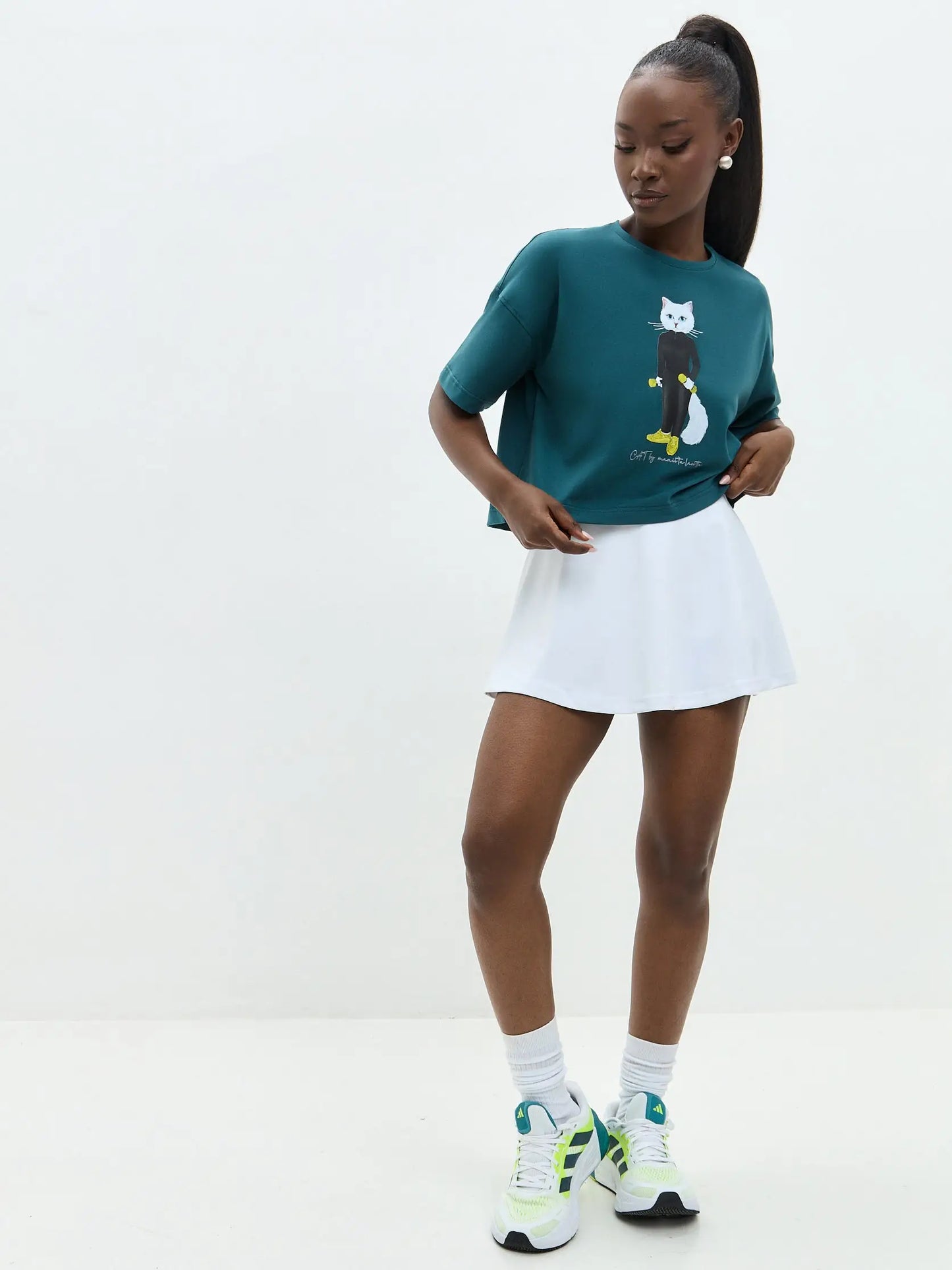 White Women’s sport skorts CAT - Bottom