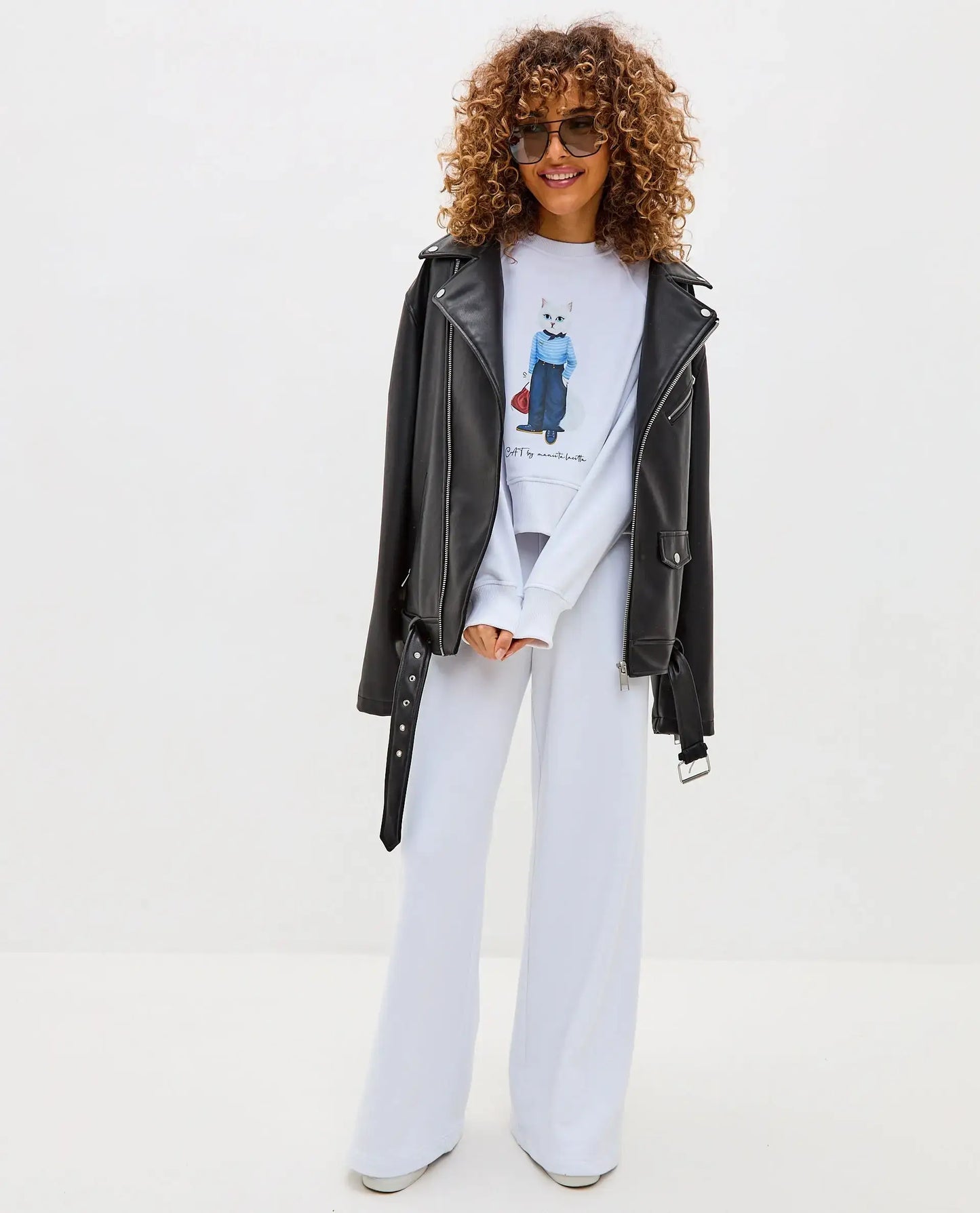 White Women’s sweatpants CAT - Bottom
