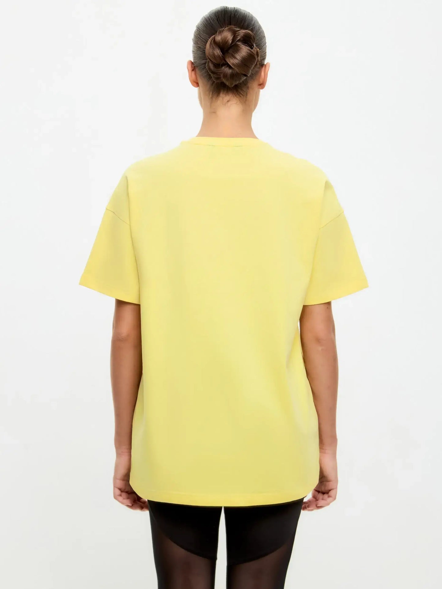 Yellow Printed oversized T-shirt SPORT CAT - T-shirt