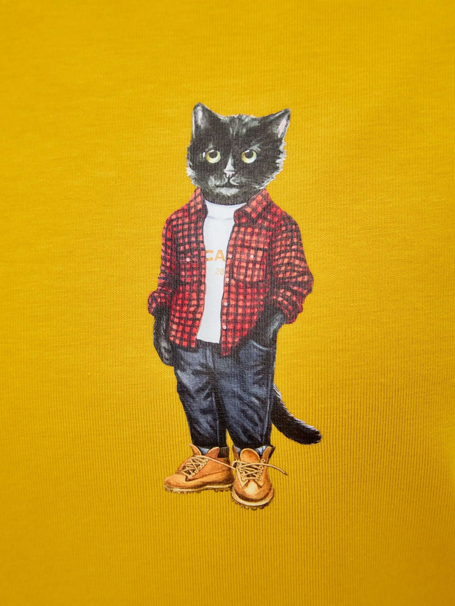 Yellow Printed T-shirt COUNTRY CAT - T-shirt