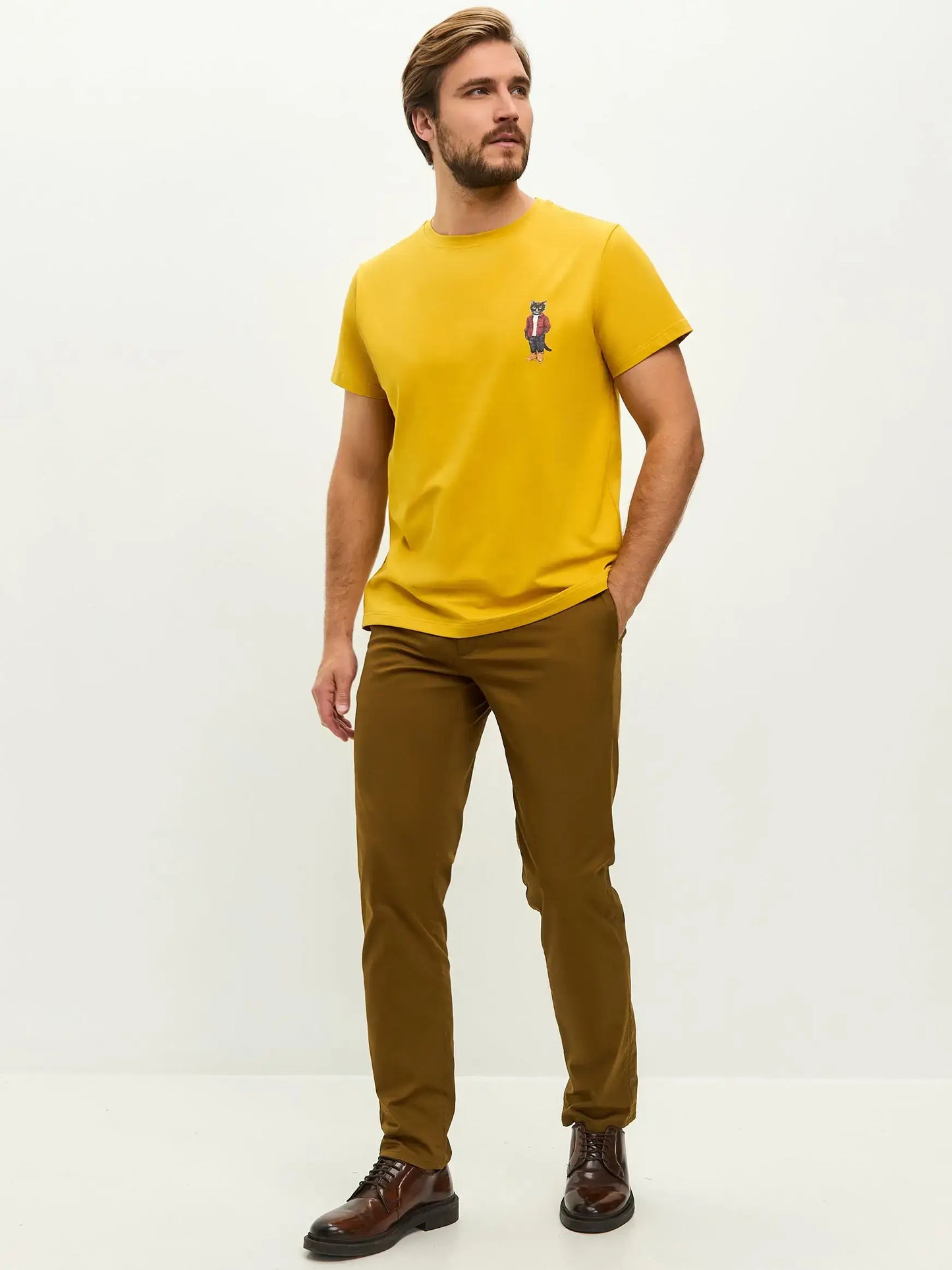 Yellow Printed T-shirt COUNTRY CAT - T-shirt