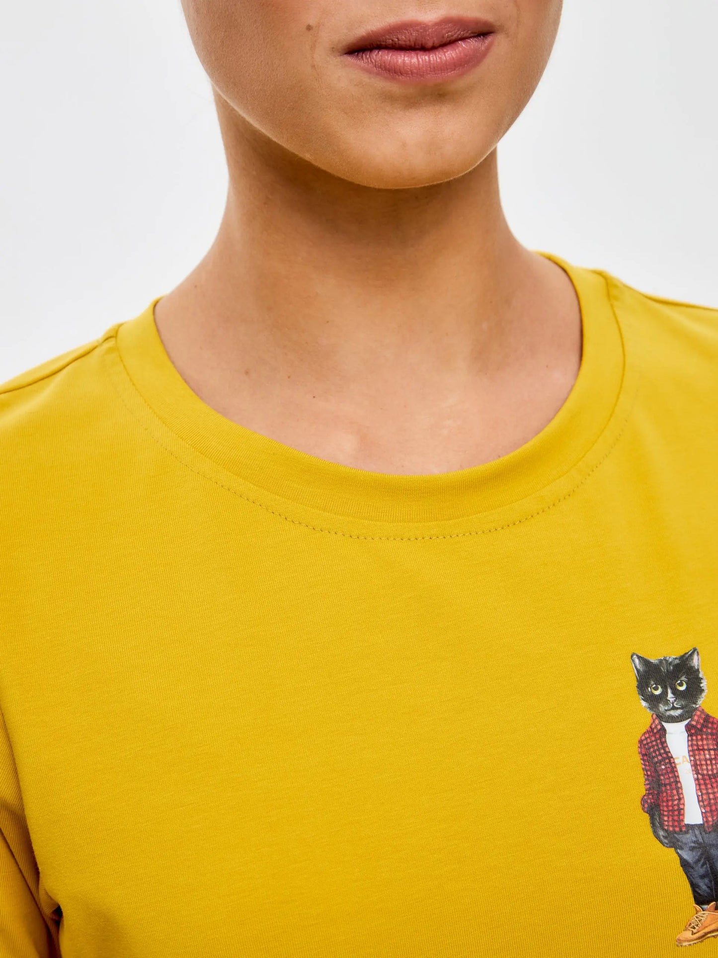 Yellow Printed T-shirt COUNTRY CAT - T-shirt