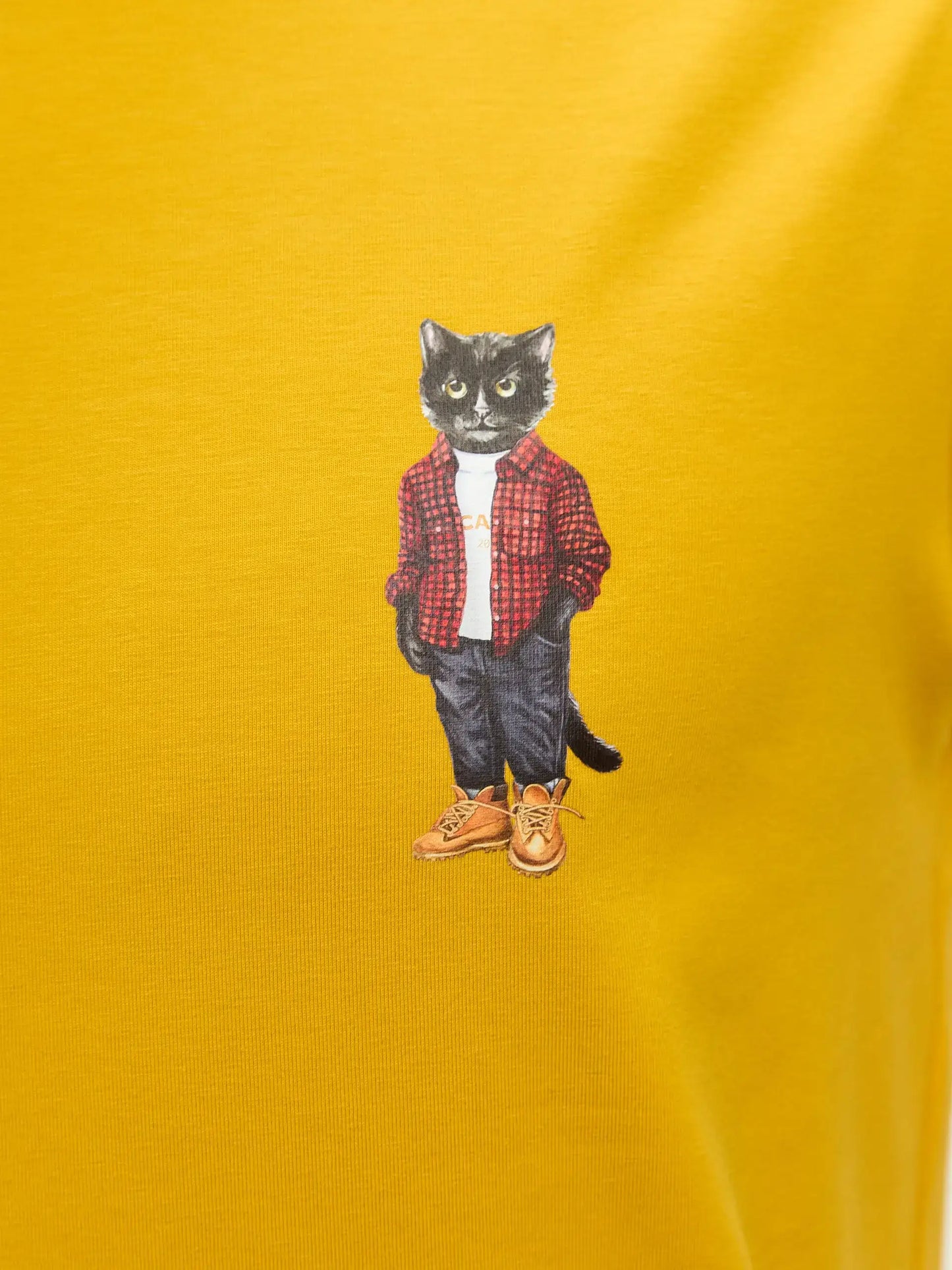 Yellow Printed T-shirt COUNTRY CAT - T-shirt