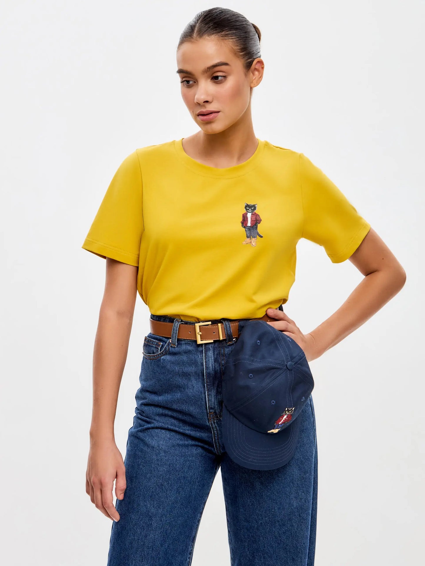 Yellow Printed T-shirt COUNTRY CAT - T-shirt