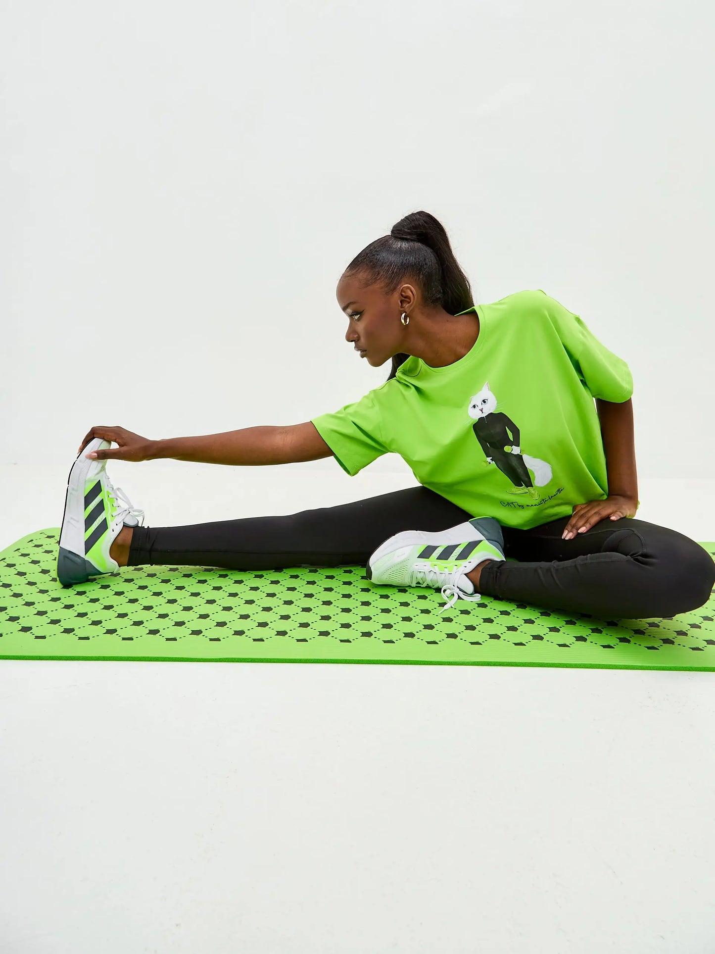 Yoga & fitness mat with cat - Funny Cat | For Cat Lovers | CAT by maniita lacitta