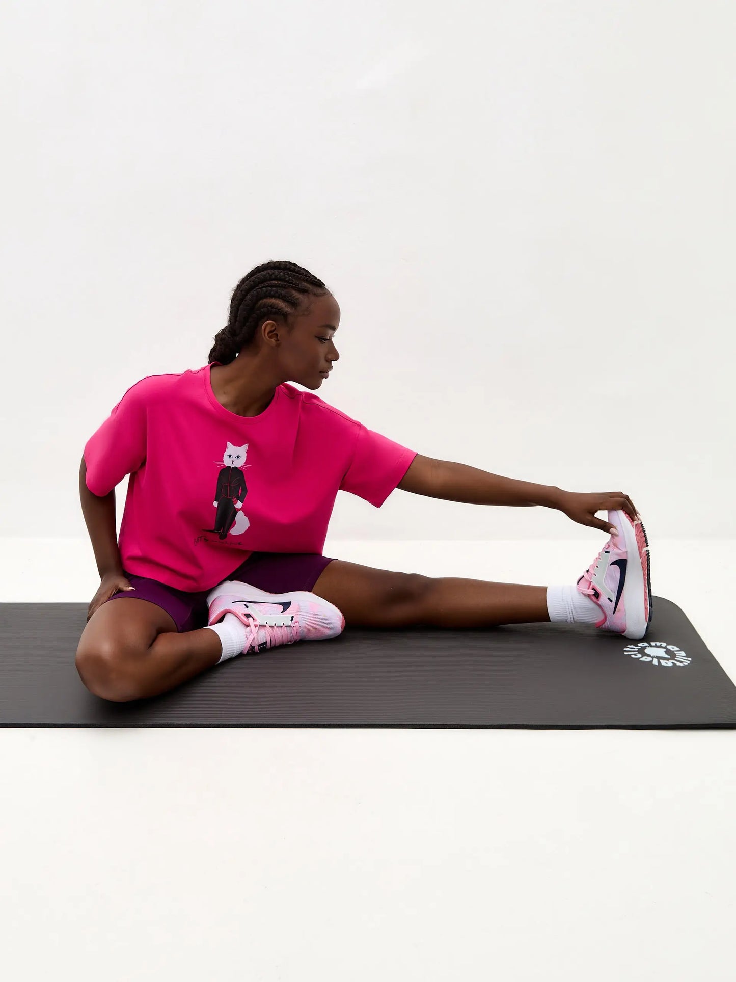 Yoga & fitness mat with cat - Funny Cat | For Cat Lovers | CAT by maniita lacitta