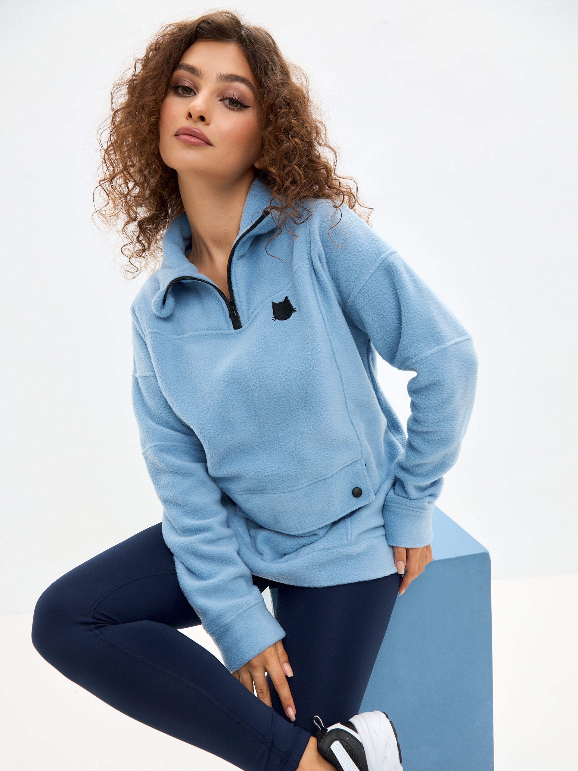 Blue Fleece sweatshirt CATFLEES - Fleece (recycled)