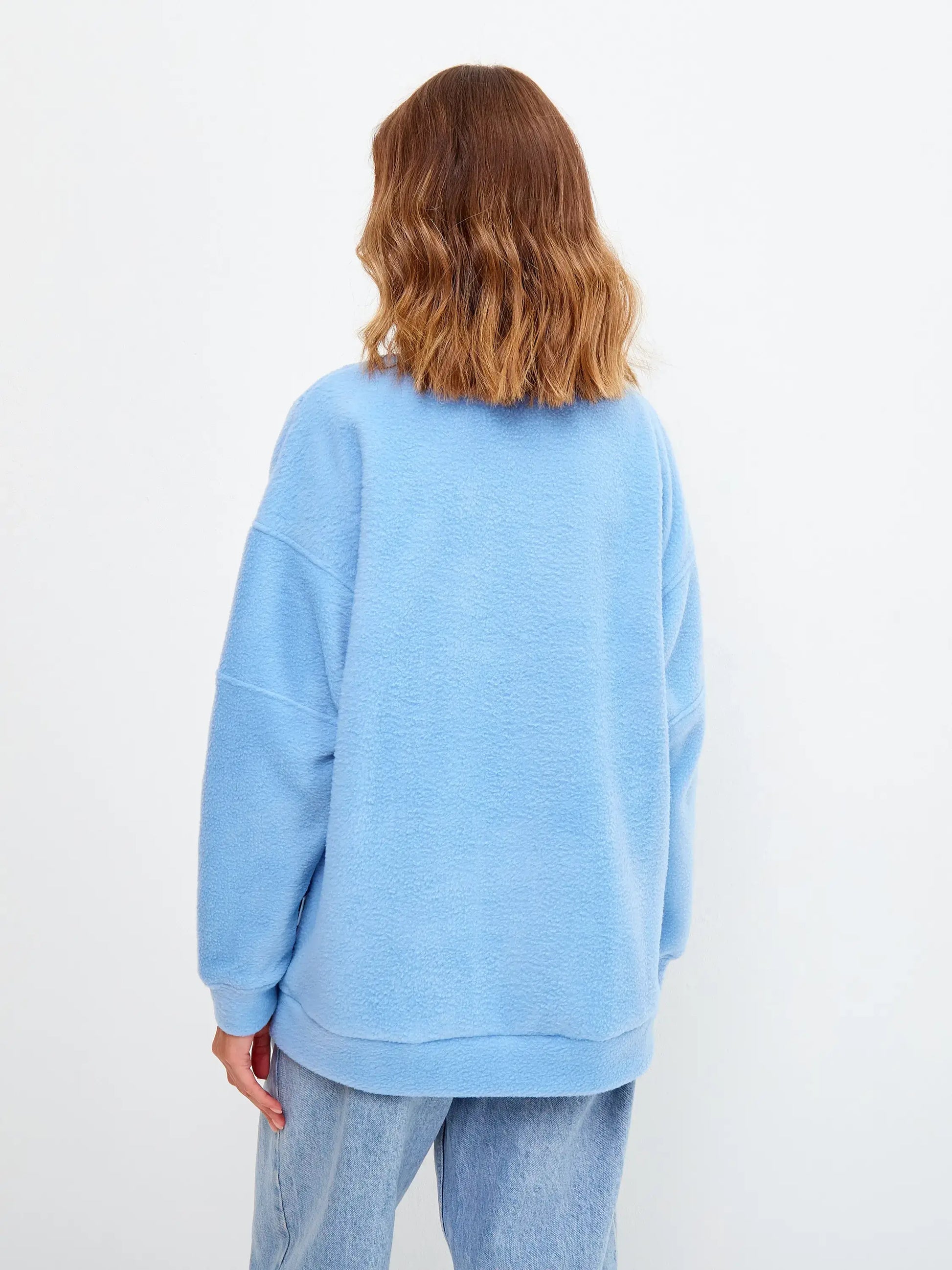 Blue fleece sweatshirt - Funny Cat Fleece (recycled) | For Cat Lovers | CAT by maniita lacitta