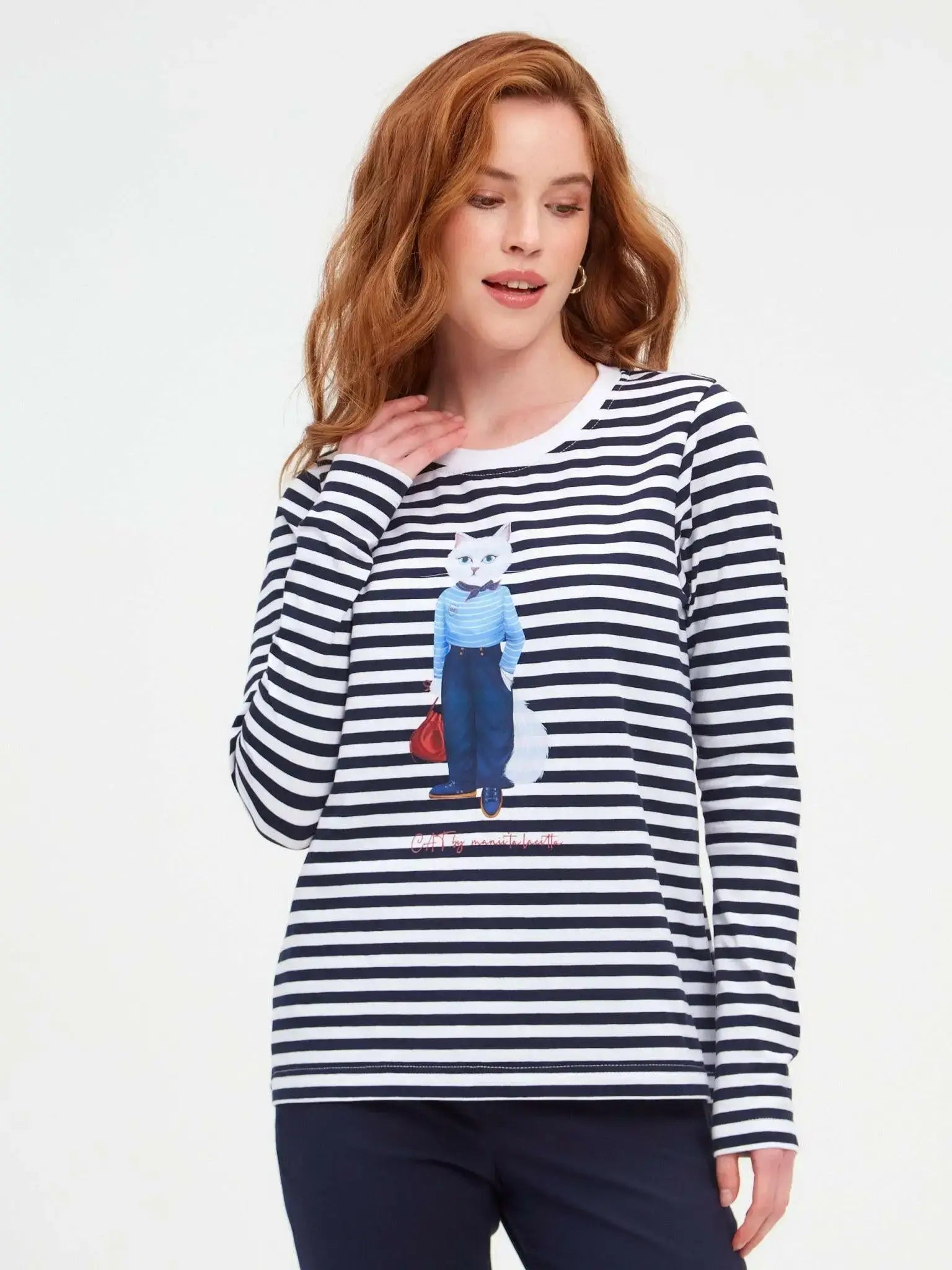 Printed T-shirt MARINER CAT - Maniita Lacitta