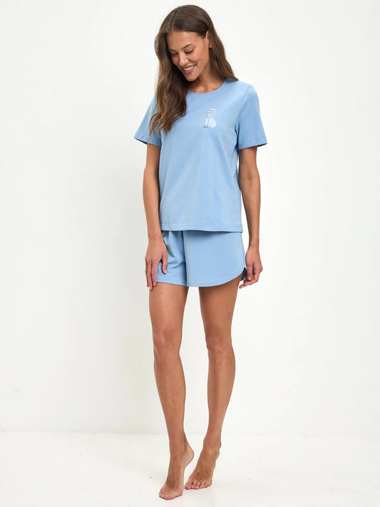 Blue pajamas - Funny Cat Loungewear | For Cat Lovers | CAT by maniita lacitta