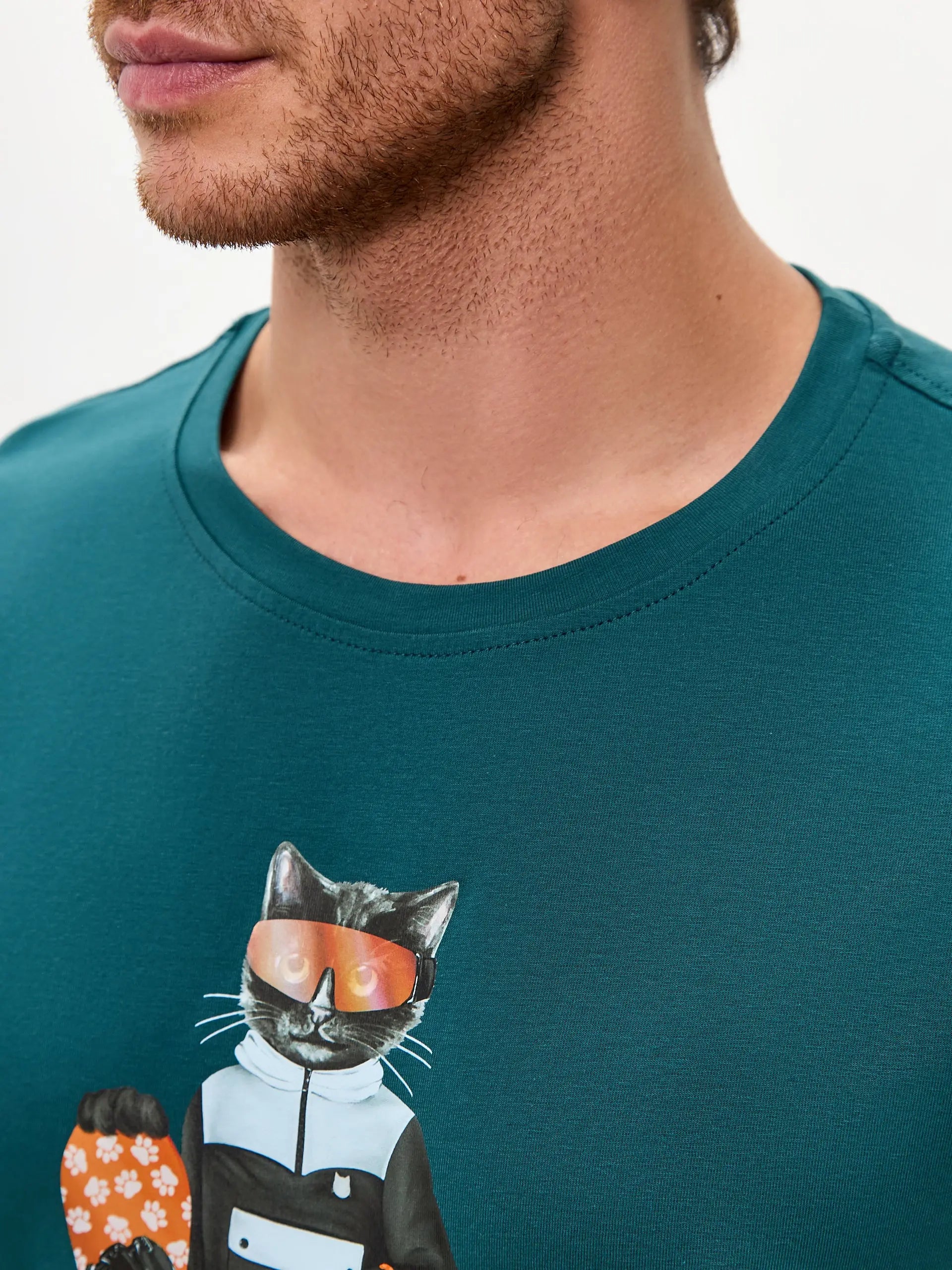 Blue t-shirt snowboard cat - Funny Cat T-shirt | For Cat Lovers | CAT by maniita lacitta