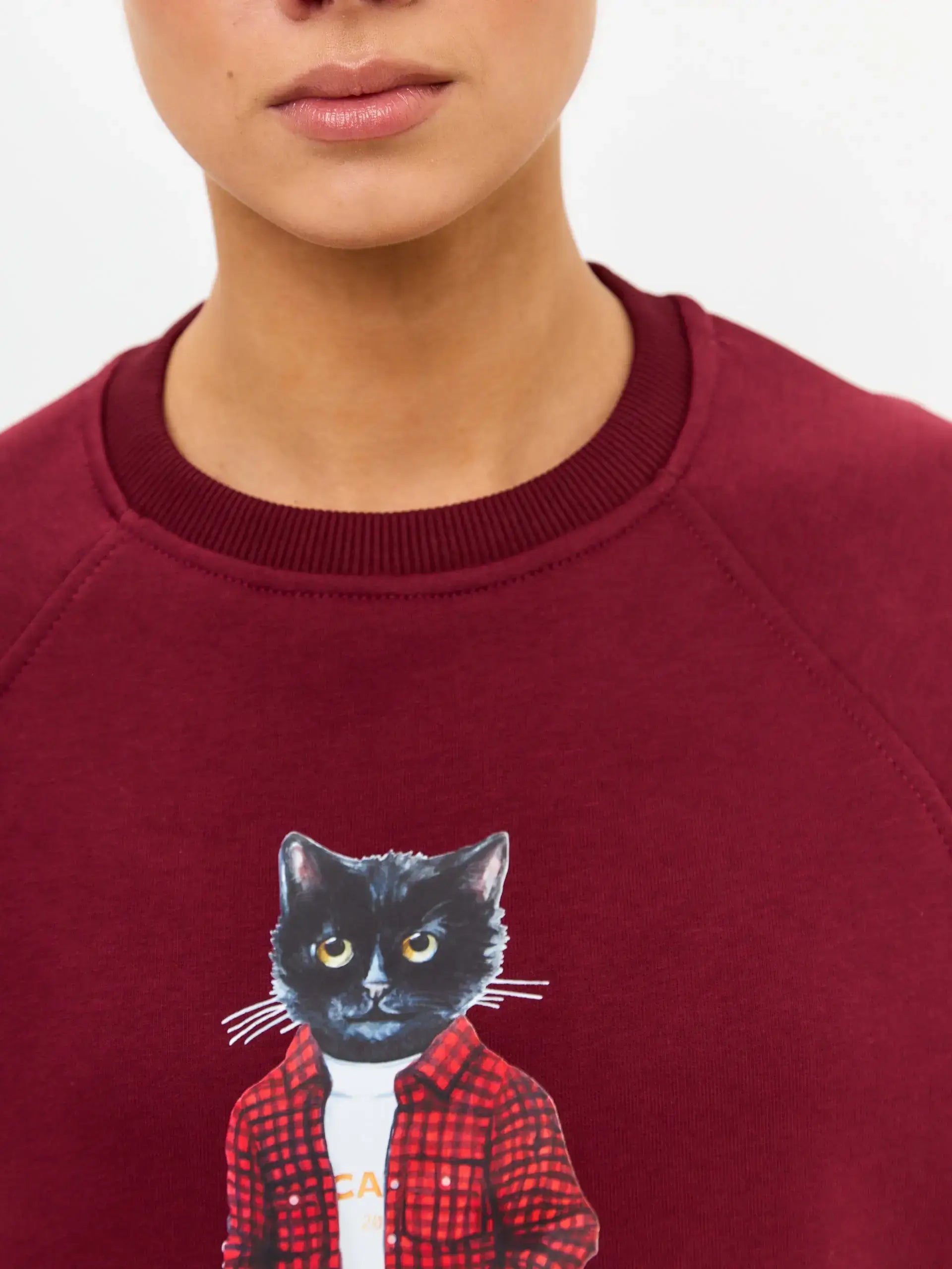 Burgundy sweatshirt country cat - Funny Cat Hoodie & sweatshirt | For Cat Lovers | CAT by maniita