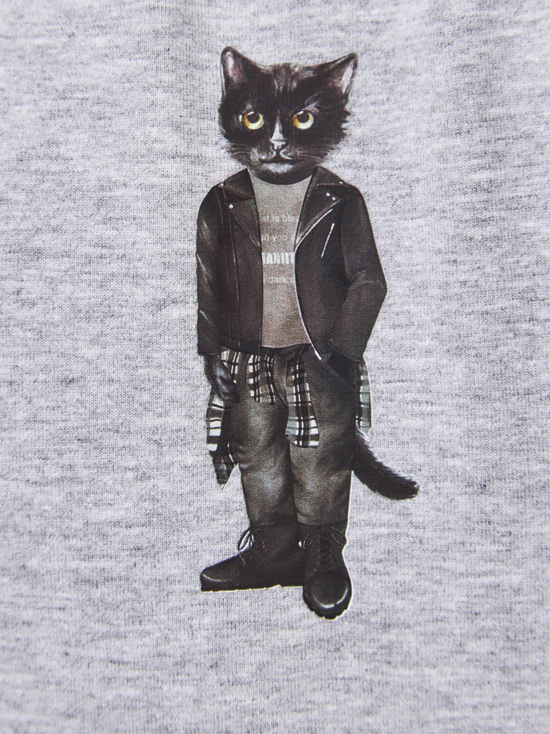 Grey t-shirt rocker cat - Funny Cat T-shirt | For Cat Lovers | CAT by maniita lacitta