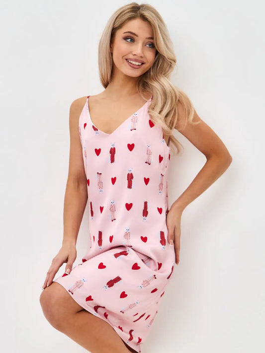 Pink silk loungewear - Funny Cat Loungewear | For Cat Lovers | CAT by maniita lacitta