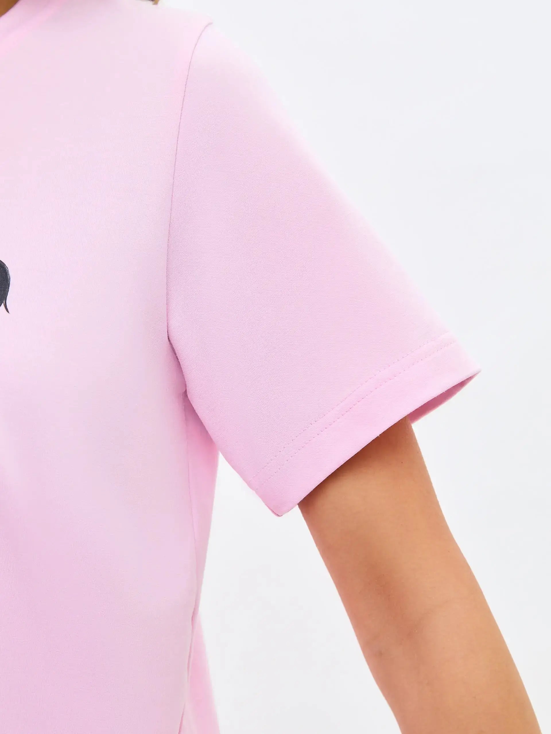 Pink Printed T-shirt WHITE RIDER CAT - T-shirt