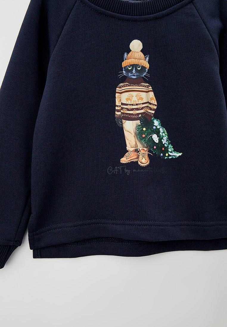 Printed sweatshirt CHRISTMAS CAT - Maniita Lacitta