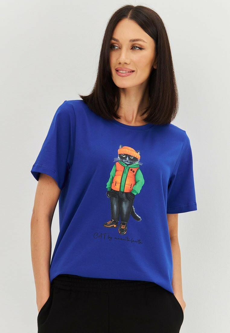 Printed T-shirt HOODIE CAT - Maniita Lacitta