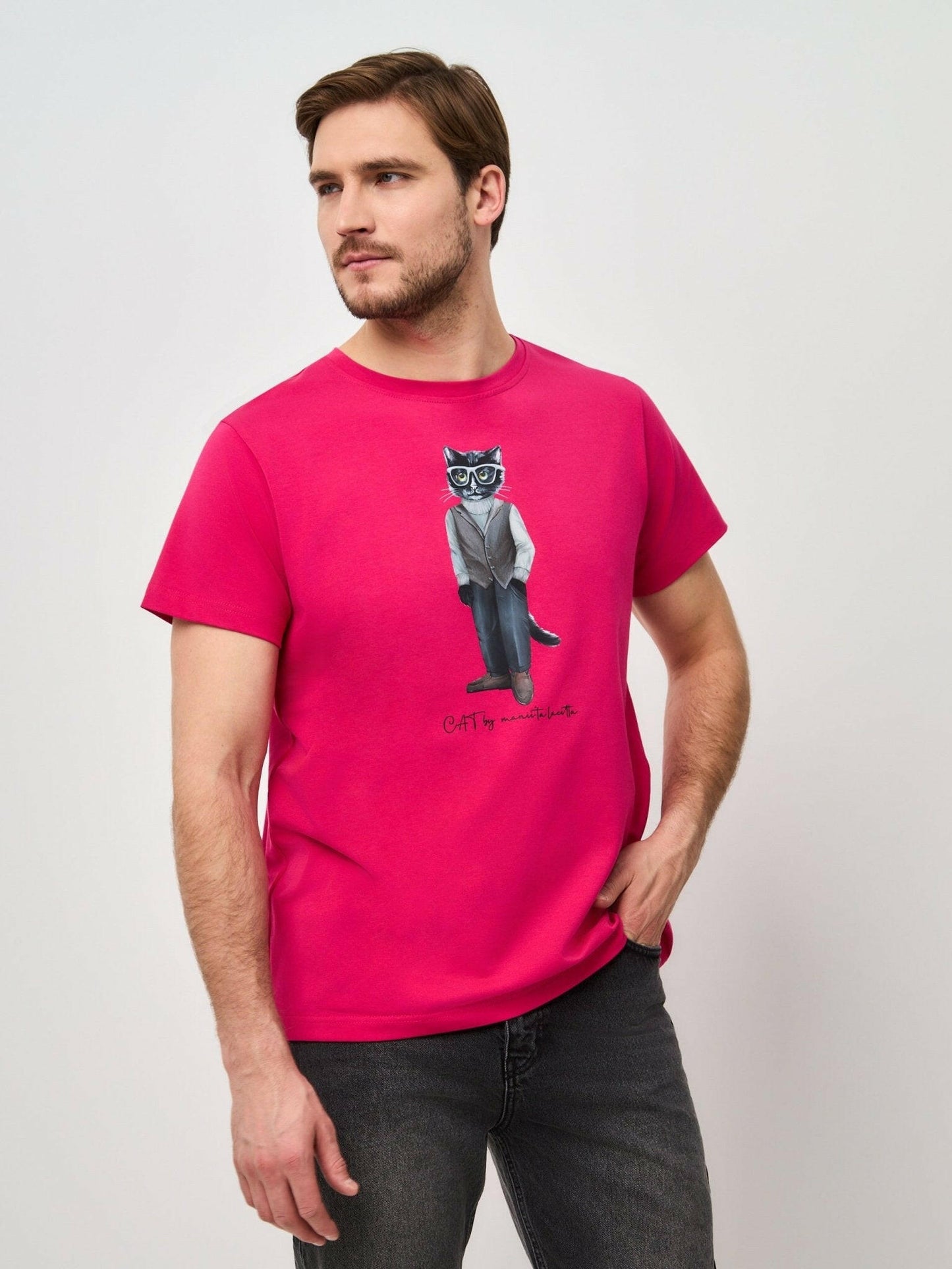 Printed T-shirt MINIMALIST CAT - Maniita Lacitta