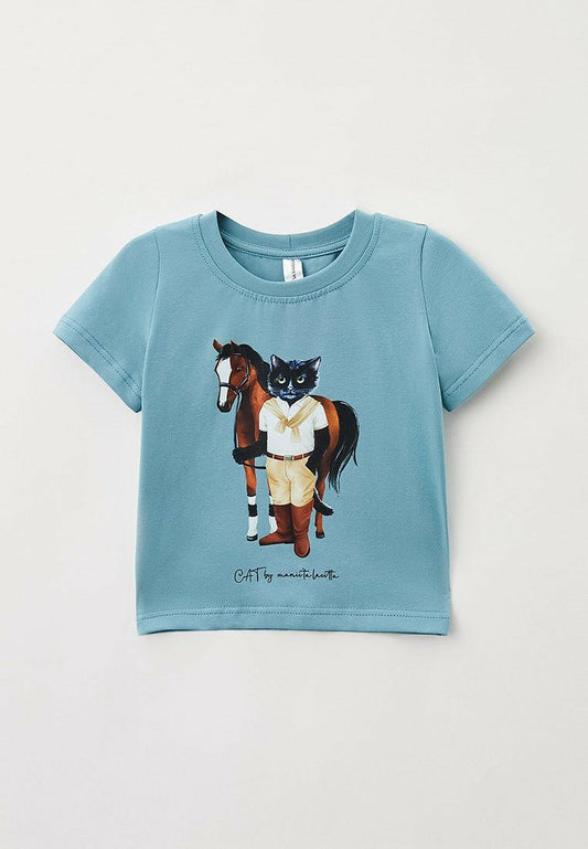 Printed T-shirt RIDER CAT - Maniita Lacitta