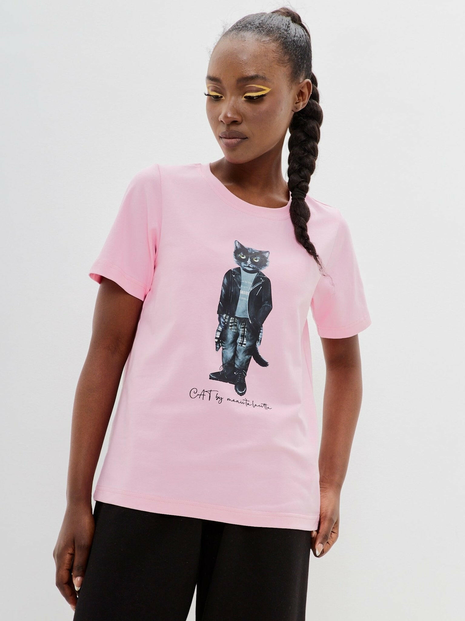 Printed T-shirt ROCKER CAT - Maniita Lacitta