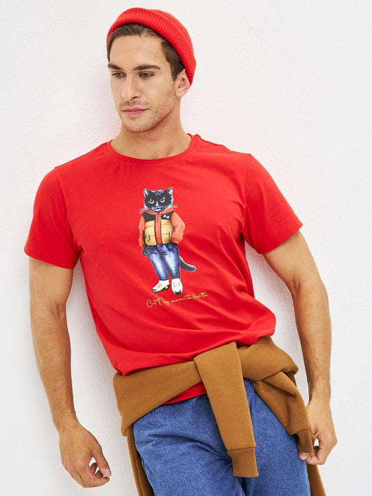 Printed T-shirt SPORT CASUAL CAT - Maniita Lacitta