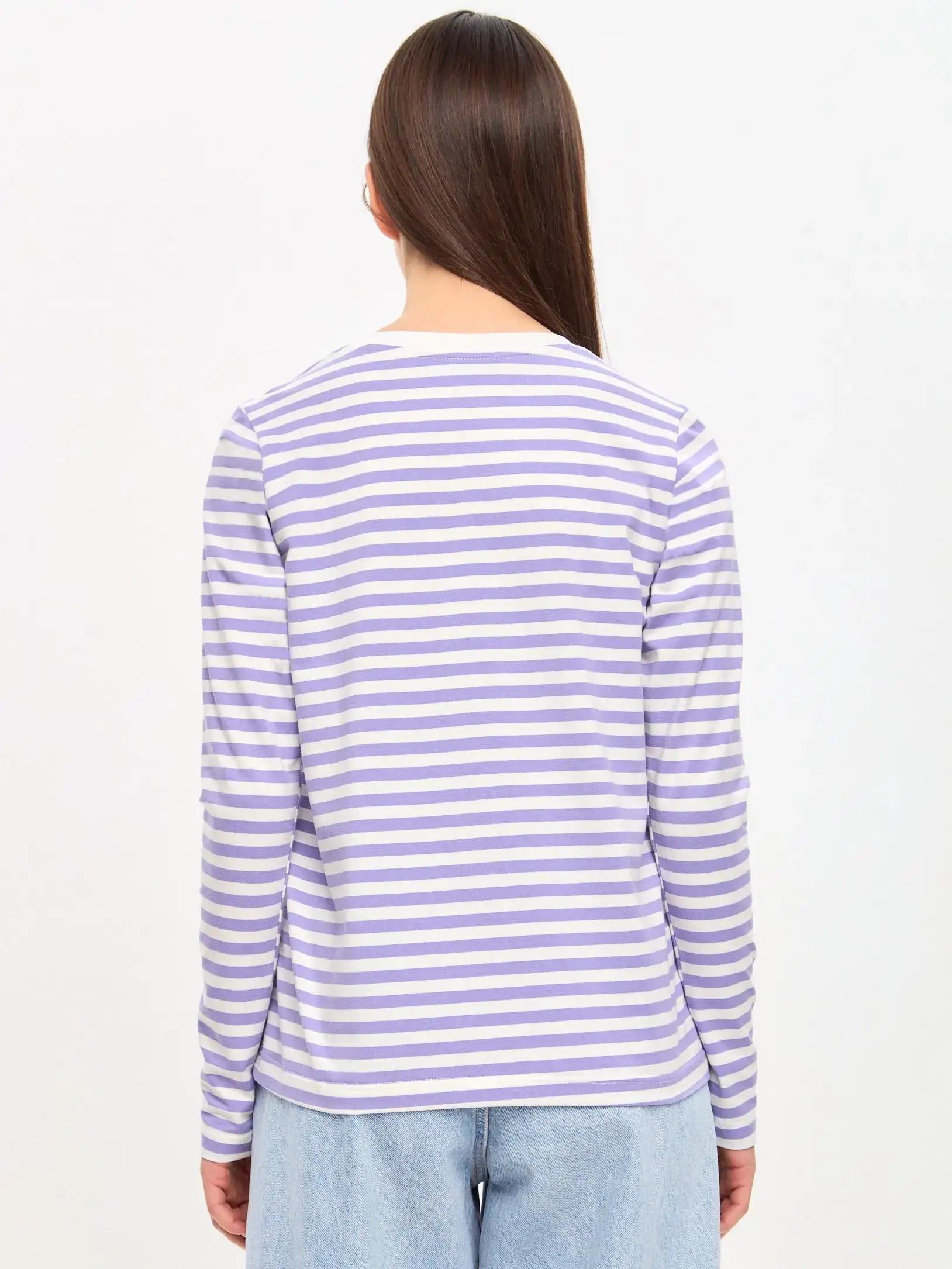 Purple Printed Longsleeve WALKING CAT - Shirt & Striped shirt