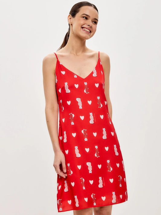 Red silk loungewear - Funny Cat Loungewear | For Cat Lovers | CAT by maniita lacitta