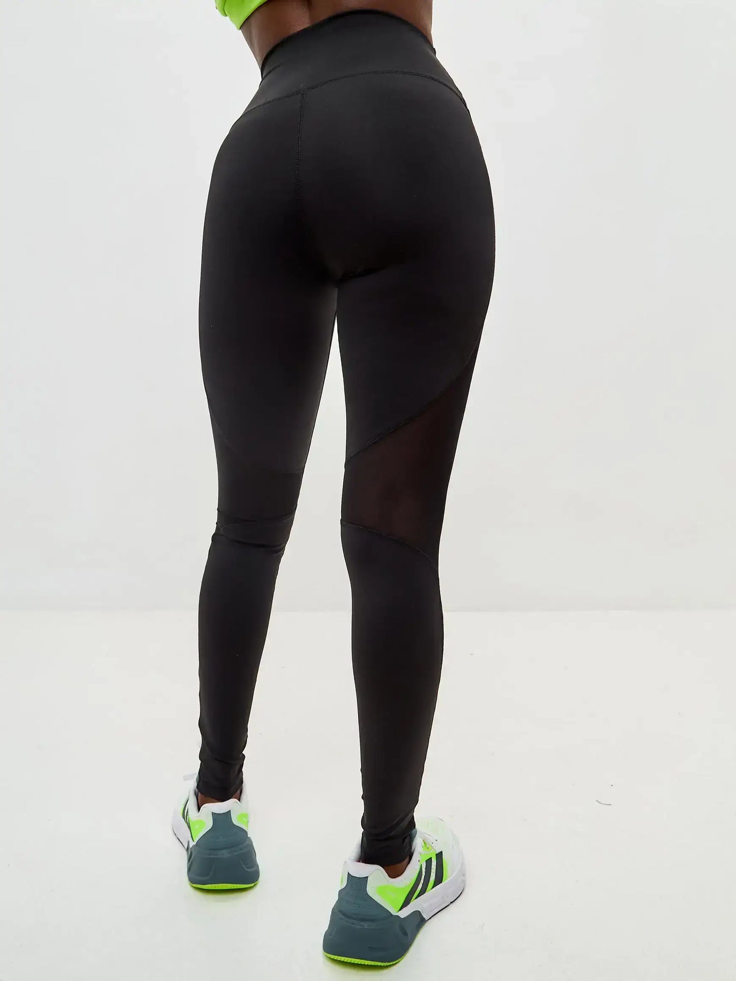 Sport set: bright green fleece sweatshirt & black women’s leggins - Funny Cat | For Cat Lovers | CAT by maniita lacitta