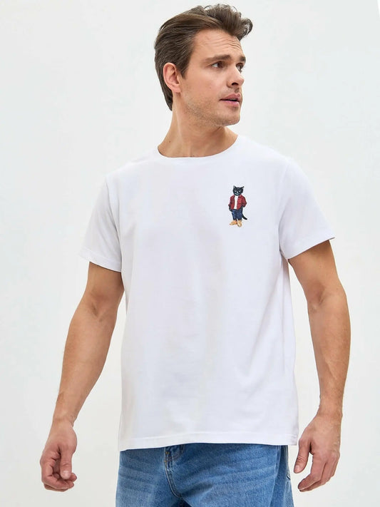 White t-shirt country cat - Funny Cat T-shirt | For Cat Lovers | CAT by maniita lacitta