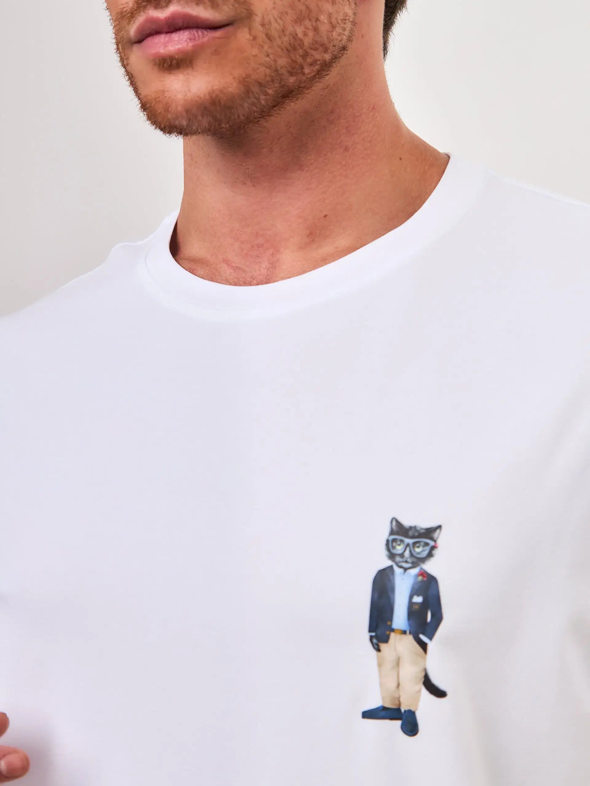 White Printed T-shirt REGATTA CAT - T-shirt