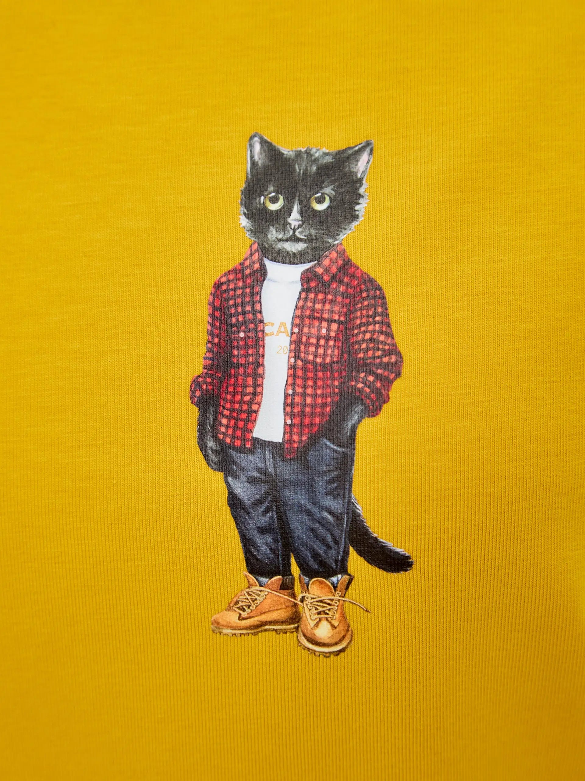 Yellow Printed T-shirt COUNTRY CAT - T-shirt